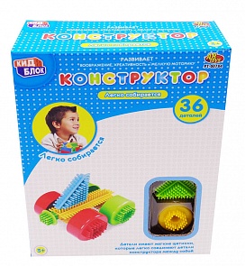 Конструктор с щетинками из серии Кид Блок, 36 деталей (Abtoys, PT-00784)